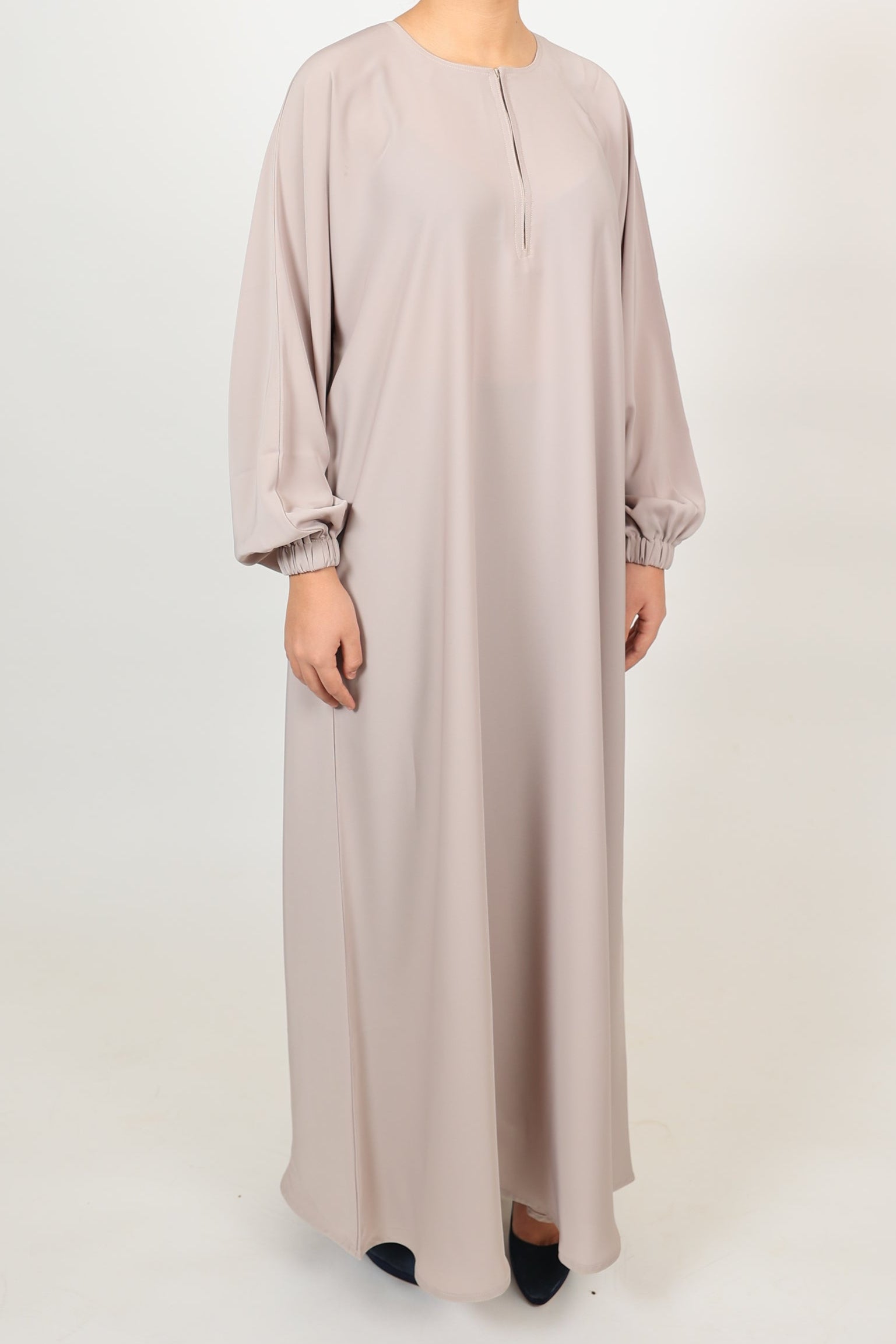 Buttery Soft Simple Abaya - Biscuit