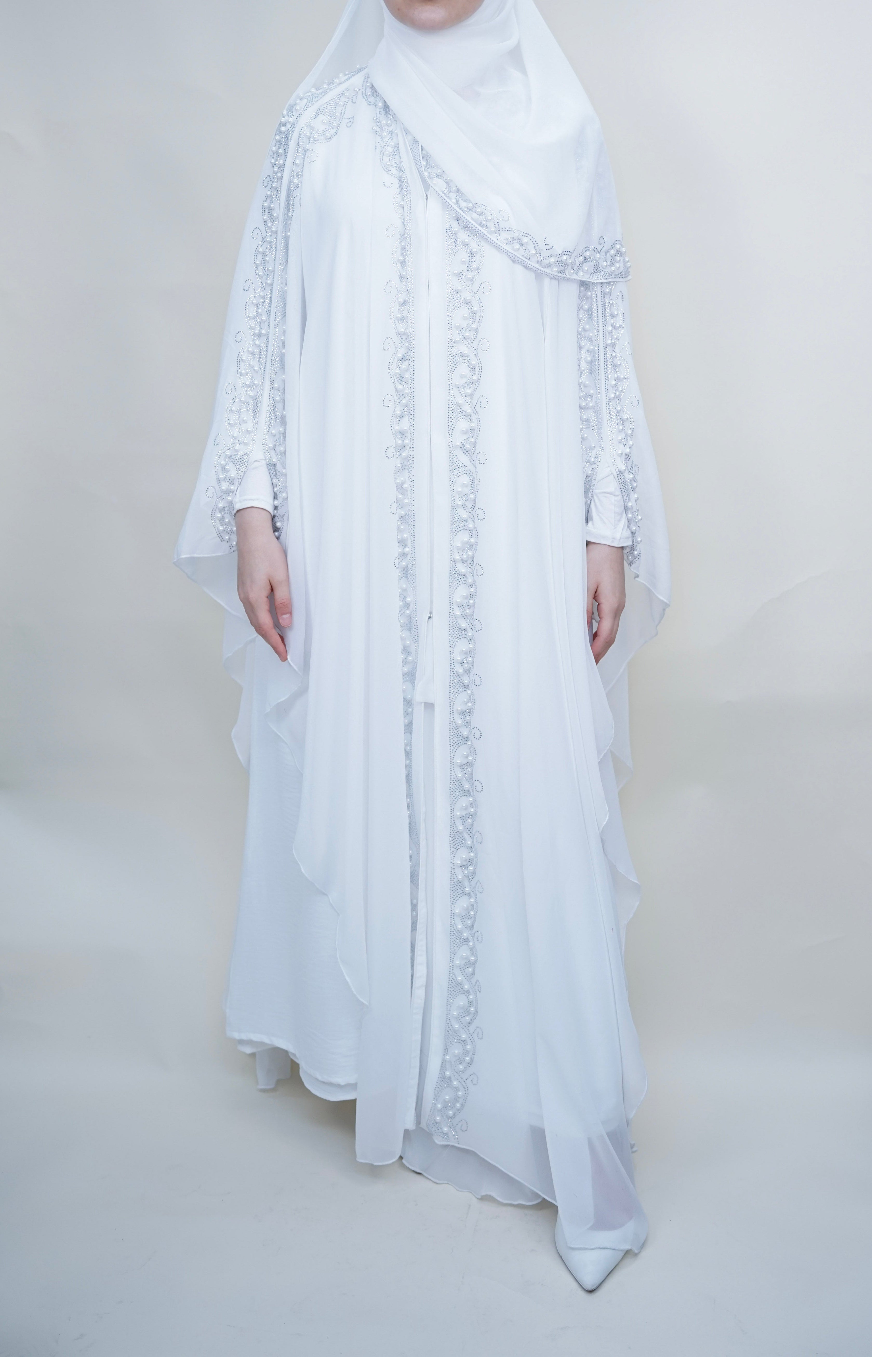 Ethereal White Kaftan Abaya