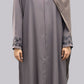 Rich Mauve Classic Embroidered Abaya