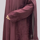 Ruby Red Classic Embroidered Abaya