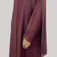 Ruby Red Classic Embroidered Abaya