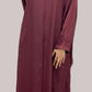 Ruby Red Classic Embroidered Abaya