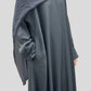 Carbon Simple Crinkle Cuff Abaya