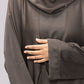 Open Front Abaya With Matching Slip