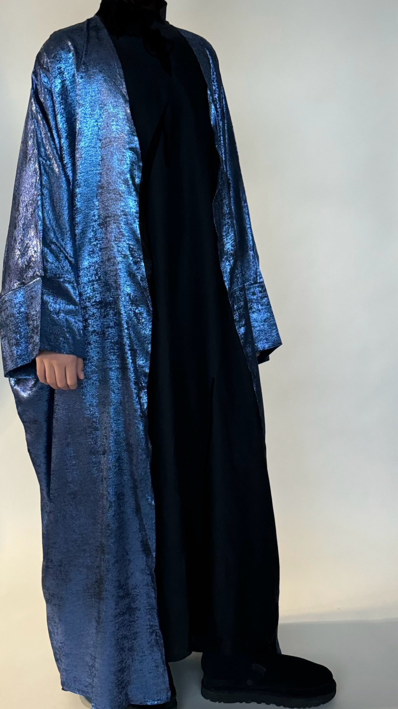 Luminous Satin Open Abaya