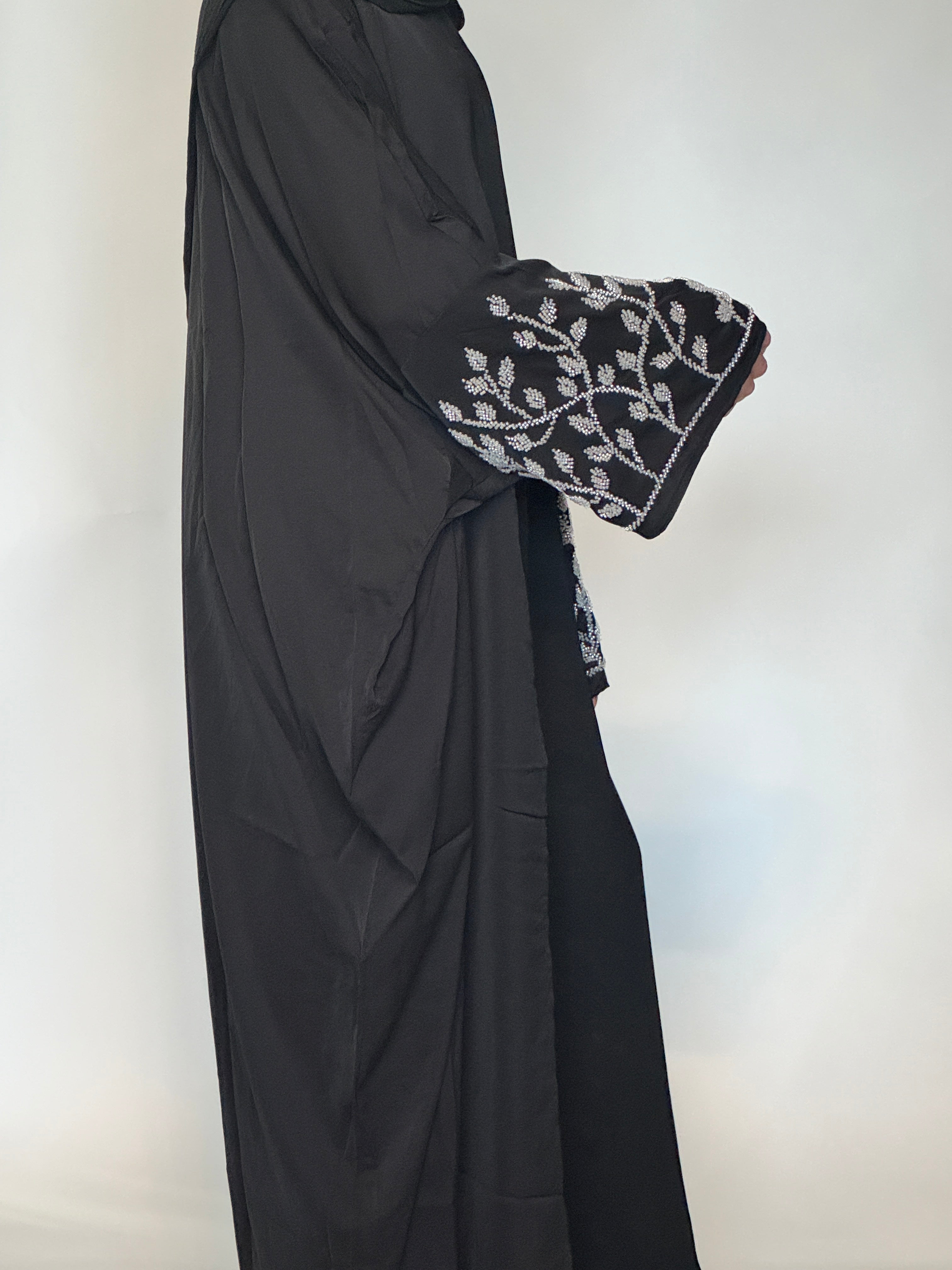 Silk Gem Blossom Abaya