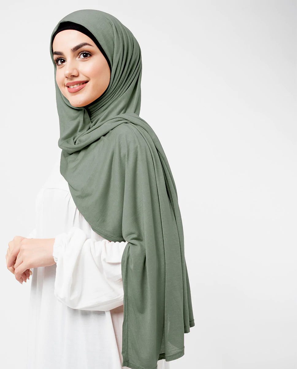 Everyday Jersey Hijab - Dark Sage