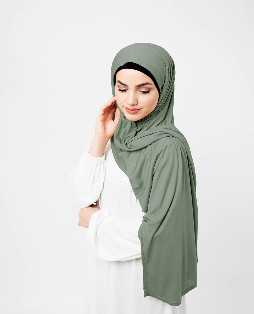 Everyday Jersey Hijab - Dark Sage